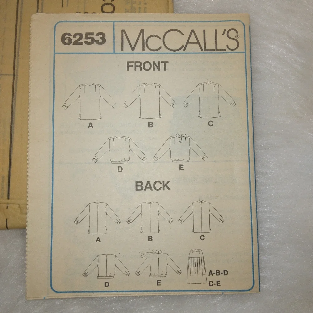 McCall's 6253 Misses 2 piece dress Size 14-16-18